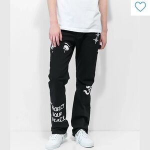 Dript Denim Protect Your Peace Carpenter Jeans 🖤 Graphic Streetwear